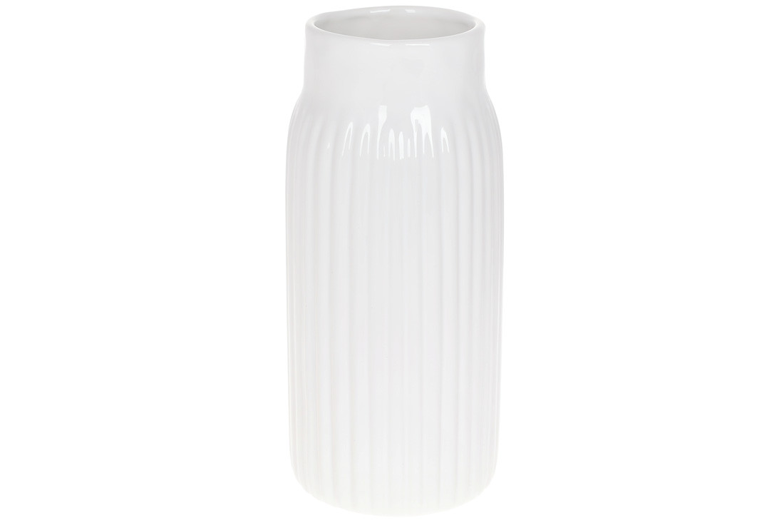 Ваза керамічна 11.8*11.8*25.9 см, білий глянець, 2 шт. в пакованні (733-530)