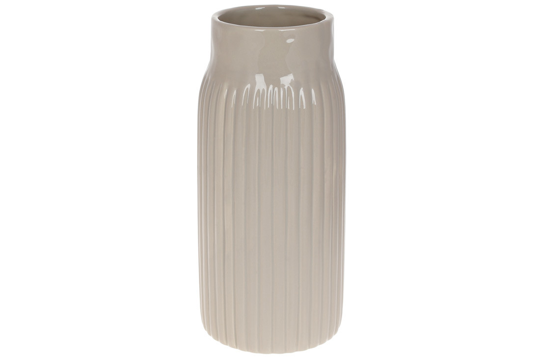 Ваза керамічна 11.8*11.8*25.9 см, бежевий глянець, 2 шт. в пакованні (733-531)