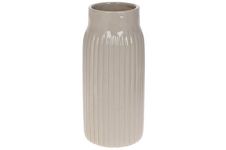 Ваза керамічна 11.8*11.8*25.9 см, бежевий глянець, 2 шт. в пакованні (733-531), фото 1