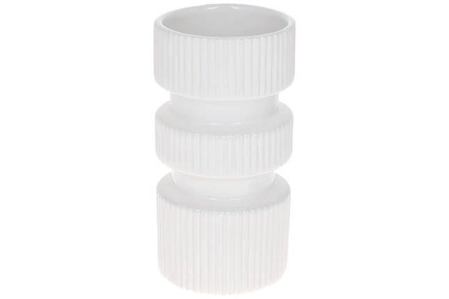 Ваза керамічна 10.6*10.6*20.5 см, білий глянець, 2 шт. в пакованні (733-533), фото 1