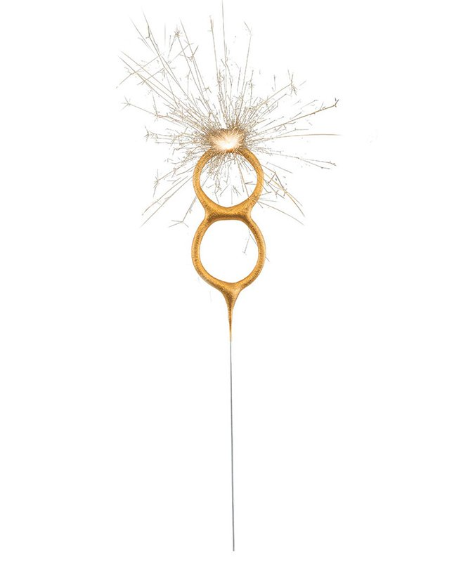 Бенгальська свічка цифра 8 | Золото