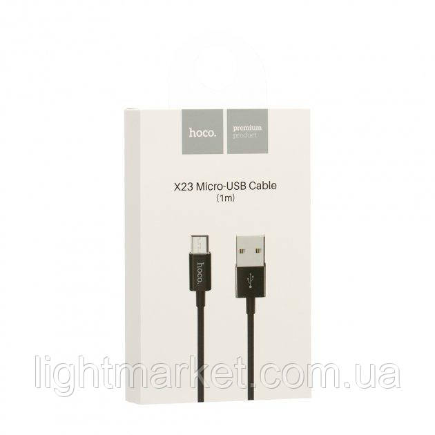 USB кабель Hoco X20 MicroUSB 1m. black, фото 1