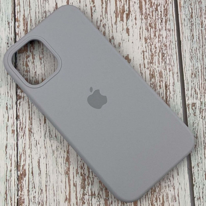 Силіконовий Чохол на iPhone 13 Pro Max 6.7" із закритим низом Silicone Case 100% Сірий, фото 1
