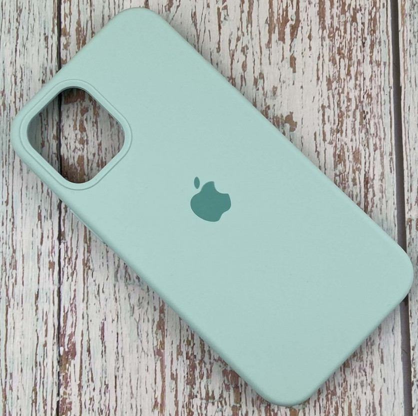 Силіконовий Чохол на iPhone 13 Pro Max 6.7" із закритим низом Silicone Case 100% Сіро-голубий