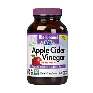 Яблочный уксус, Apple cider vinegar, Bluebonnet Nutrition, 60 вегетарианских капсул