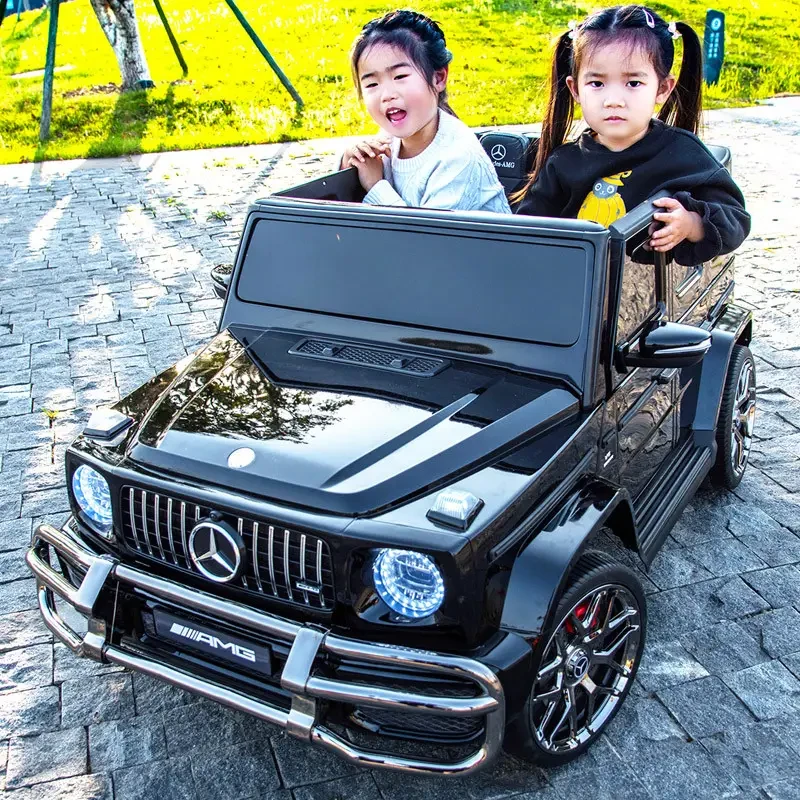 Дитячий електромобіль двомісний джип Mercedes G63 AMG чорний