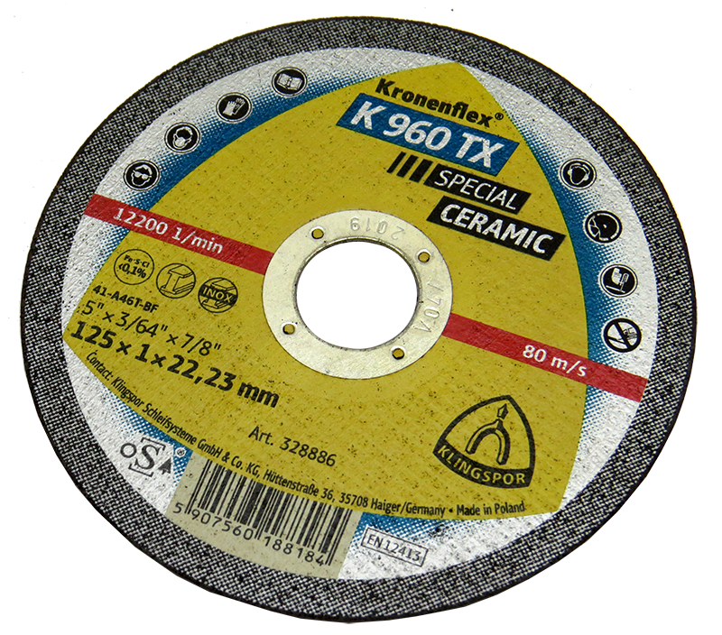 Круг отрезной 125x1,0x22,23 K 960 TX SPECIAL керамика