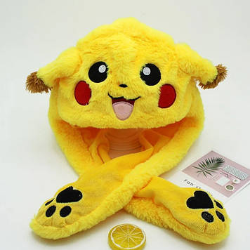 Карнавальна шапка з підсвічуванням: пікачу з вухами, що піднімаються.