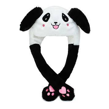 Карнавальна шапка з підсвічуванням: панда з вухами, що піднімаються.