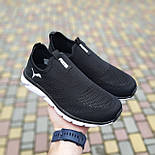 Жіночі кросівки Puma літні тапки в сітку весна-літо легкі чорні з білим. Живе фото, фото 2