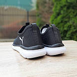 Жіночі кросівки Puma літні тапки в сітку весна-літо легкі чорні з білим. Живе фото, фото 3