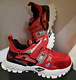 Кросівки червоні зі світловідбивною нашивкою ДШ, фото 6