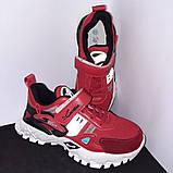 Кросівки червоні зі світловідбивною нашивкою ДШ, фото 8