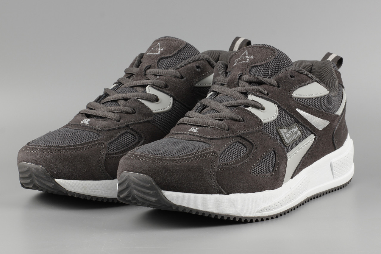 Кросівки чоловічі сірі літні Royyna 052F Ройна Бона сітка Розміри 41 42 43, фото 1