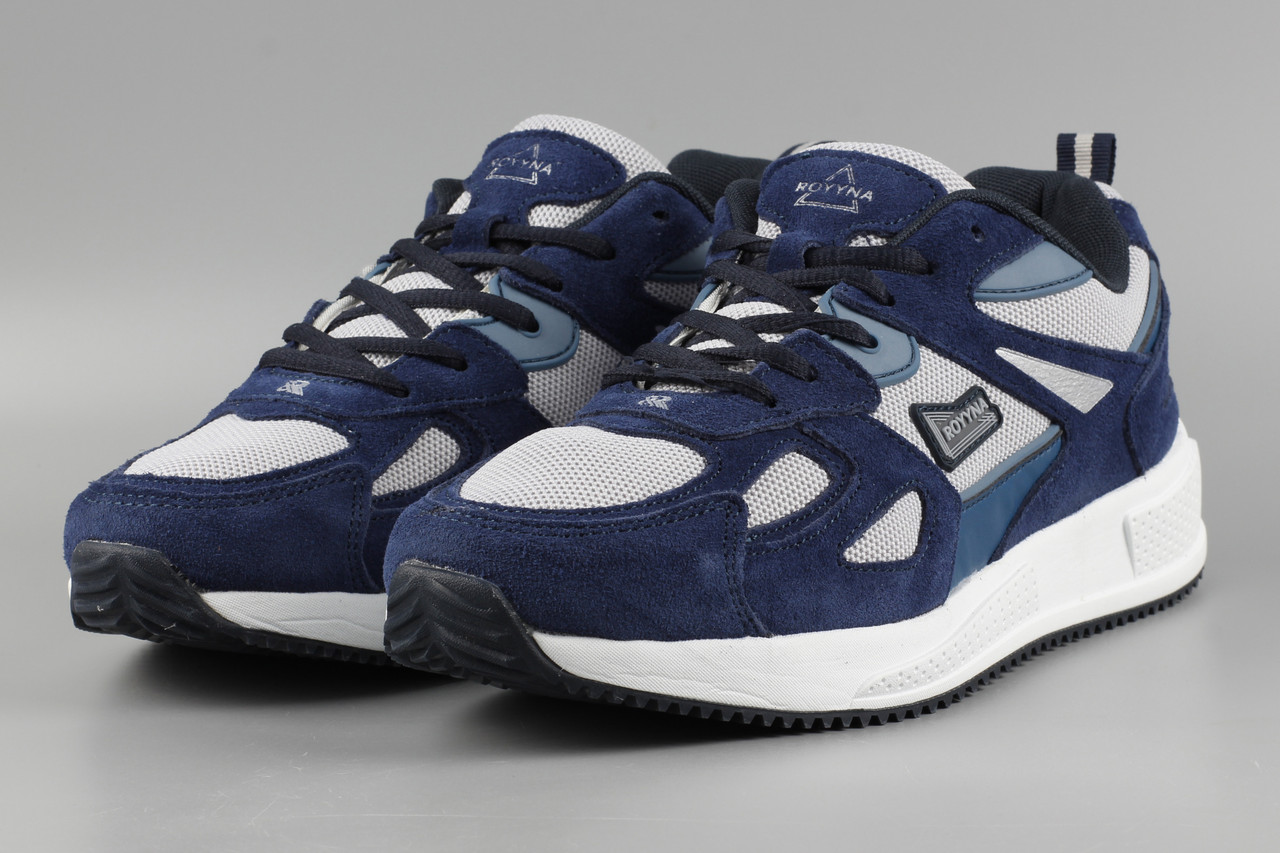 Кросівки чоловічі сині літні Royyna 052W Ройна Бона сітка Розміри 42 43, фото 1