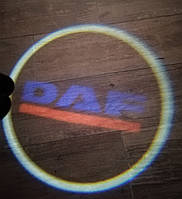 Подсветка логотипа авто на двери DAF