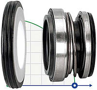 Уплотнение торцевое R-103 14, CAR/CER, EPDM, 304