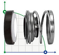 Торцевое уплотнение R-110 16, H, CAR/CER, VITON, 304