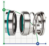 Одинарное торцевое уплотнение R-113 38, SIC/SIC, VITON, 304