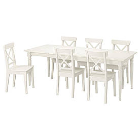 IKEA Стол і 6 стільців INGATORP / INGOLF (192.968.84)