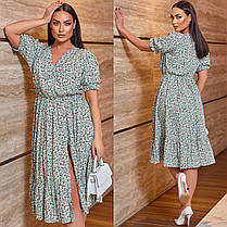 Сукня БАТАЛ міді з розрізом, фото 3