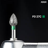 Алмазний бор FO-27С. "Сливка" (ISO 257/033), зелений.