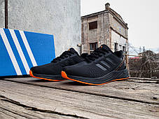 Чоловічі кросівки Adidas Response Super Black Orange чорні з оранжевим, фото 3