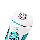 Епілятор VGR V-700 4в1 з 4 змінними насадками / Бездротовий жіночий епілятор з підсвічуванням, фото 5