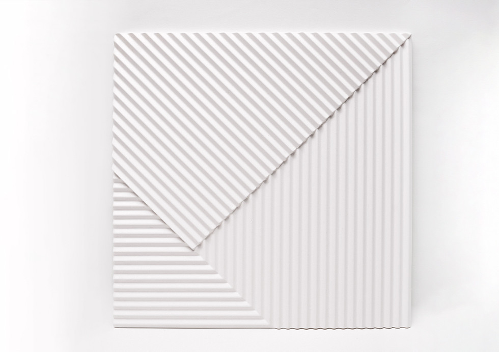 Гіпсові панелі 3D Gipster Lines 500*500*25 мм White