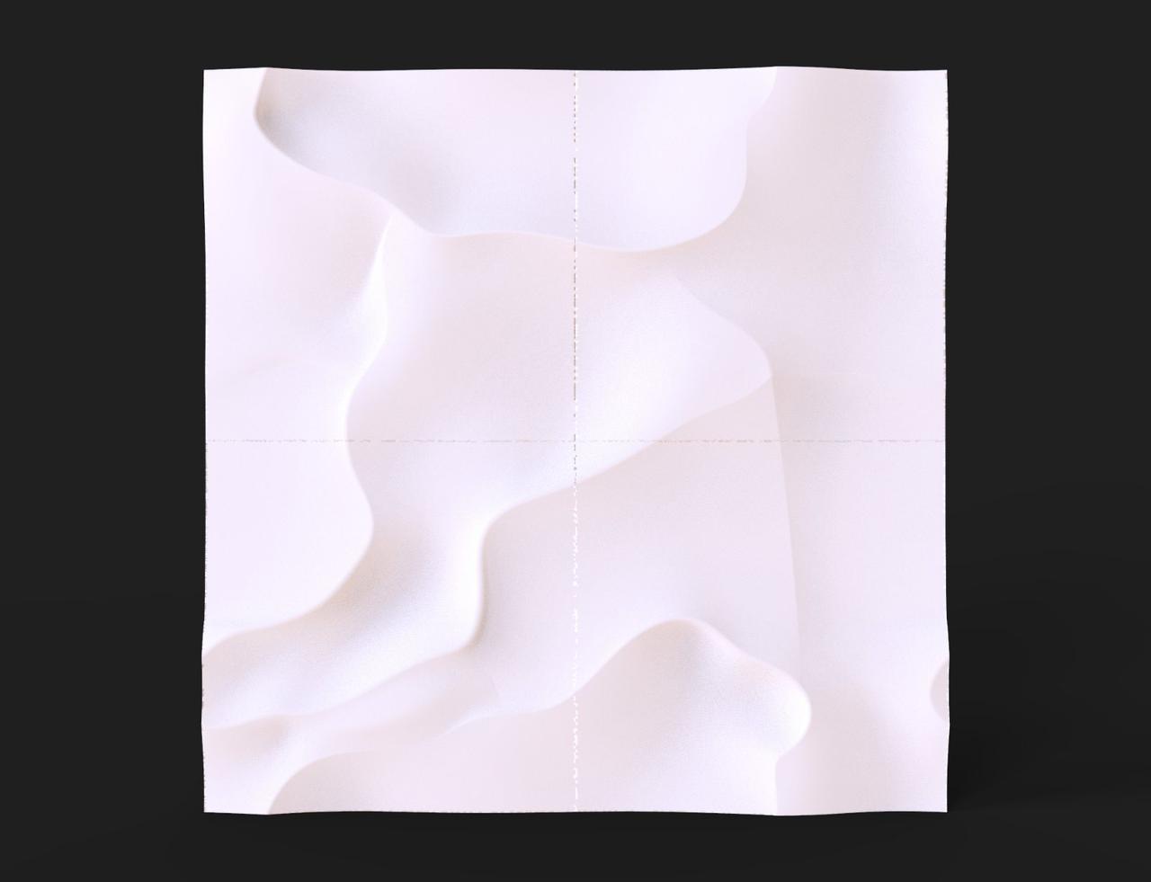 Гіпсові панелі 3D Gipster Sandstone 500*500*25 мм Білий