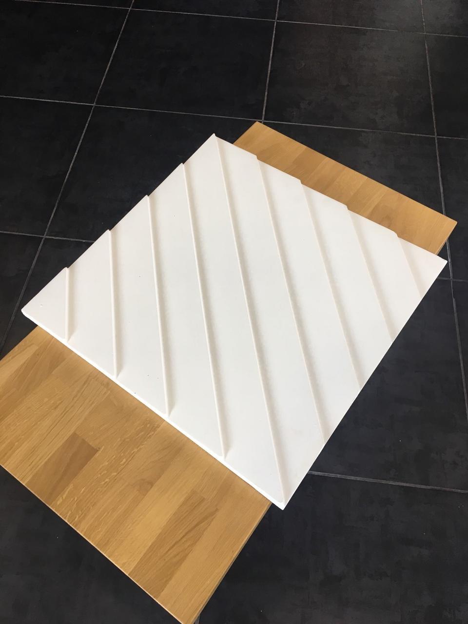 Гіпсові панелі 3D Gipster Diagonal 500*500*25 мм Білий