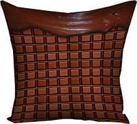 Подушка габардиновая c принтом Шоколад 50x50 (5P_DP008)