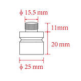 Адаптер-перехідник NTECH-GEO AC-6 (5/8"-5/8"), фото 6