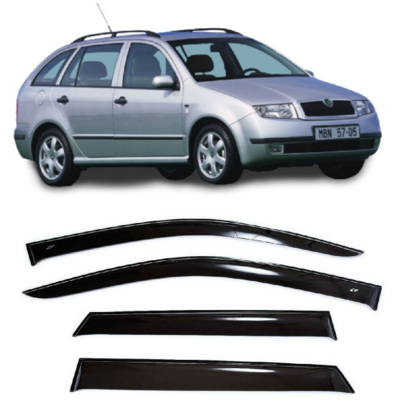 Дефлектори вікон (вітровики) Skoda Fabia I Combi 2000-2007 Cobra tuning S21200