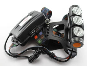 Ліхтар налобний Police BL-2155-T6+2XPE 158000W + ЗУ220/12В + 2х18650 + 3 режими