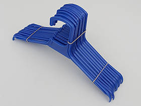 Плічка вішалки тремпеля V-V25 синього кольору, довжина 25 см, в упаковці 10 штук