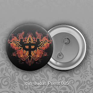 Значок 32 мм рок Judas Priest 005
