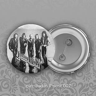 Значок 32 мм рок Judas Priest 007