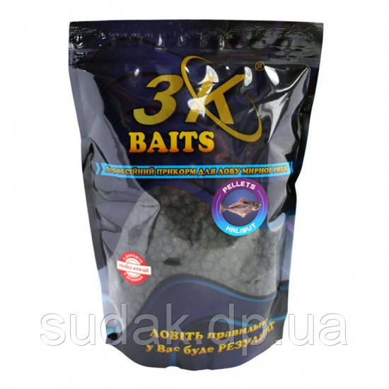 Пеллетс 3Kbaits 6 мм, 800 г халібут/палтус