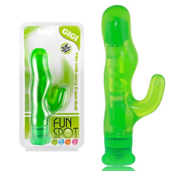 Вібратор G Spot vibrator Green, 16х3 см.