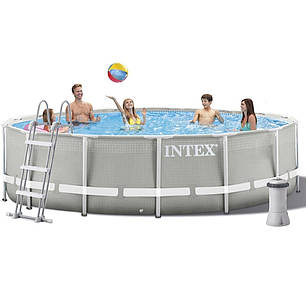 Каркасный бассейн Intex 26720 (427х107 см) (3 785 л/ч, лестница, тент, подстилка), фото 2