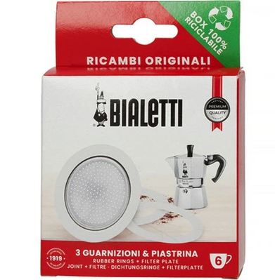 Прокладки для гейзерной кофеварки Bialetti Moka Express 6 чашек - фото 3 - id-p434097474