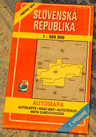 Карта авто туриста Словакия масштаб 1:500000