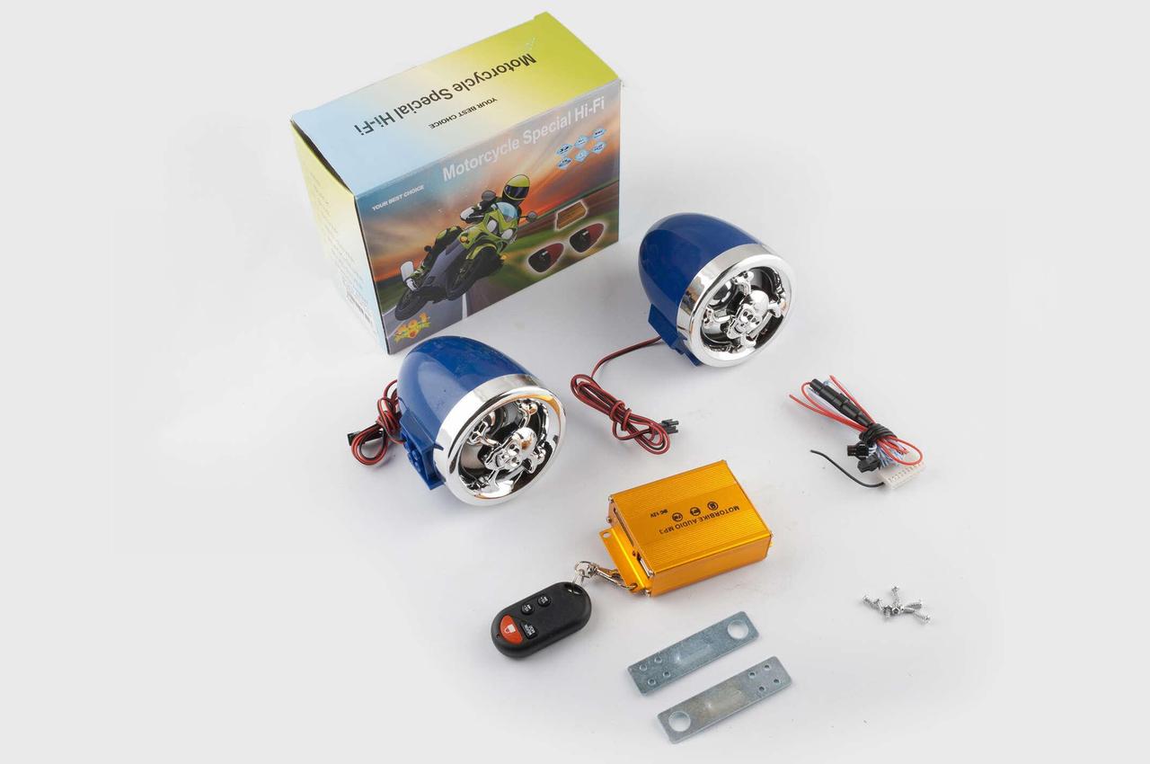 Аудіосистема (3.5, синя-хром, підсвічування, сигн., МР3/FM/SD/USB, ПДУ, розєм ППДУ 3K) BEST CHOICE