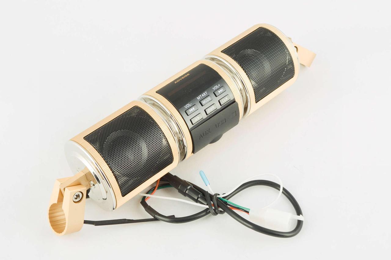 Аудіосистема на кермо (2, 2*5W жовті, сигналізація, МР3/USB/SD) mod:MT487 NEO