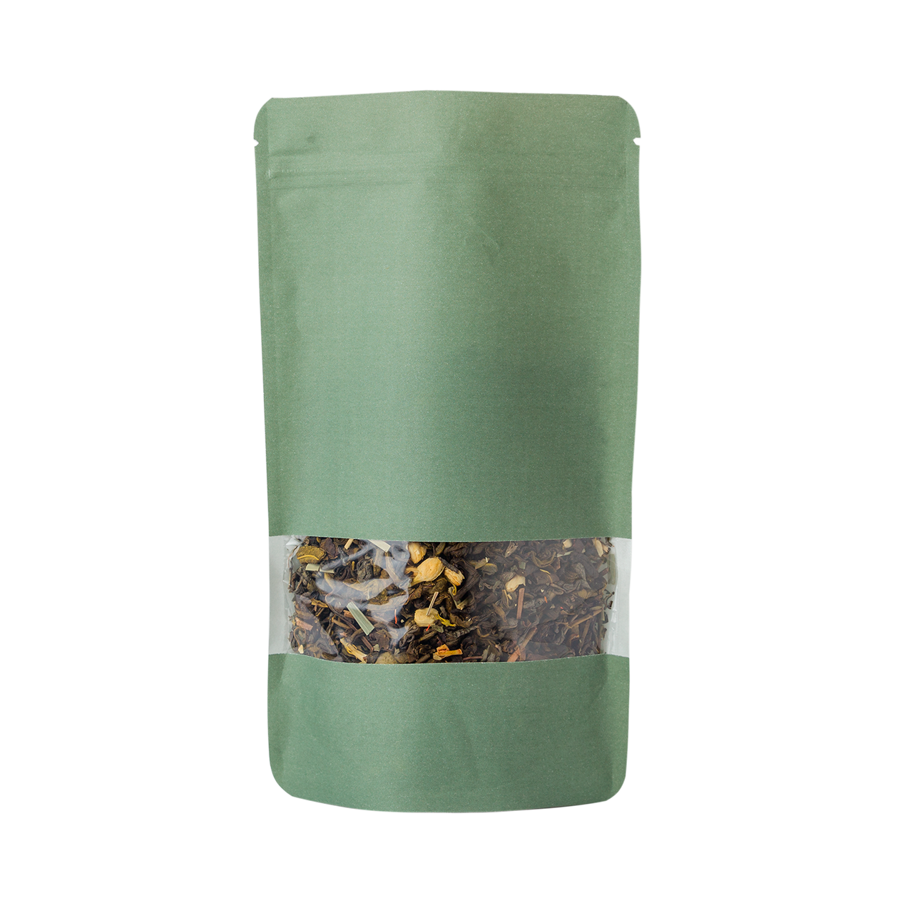 Пакет Дой-Пак 180*280 дно (45+45) крафт хвоя з вікном, фото 1