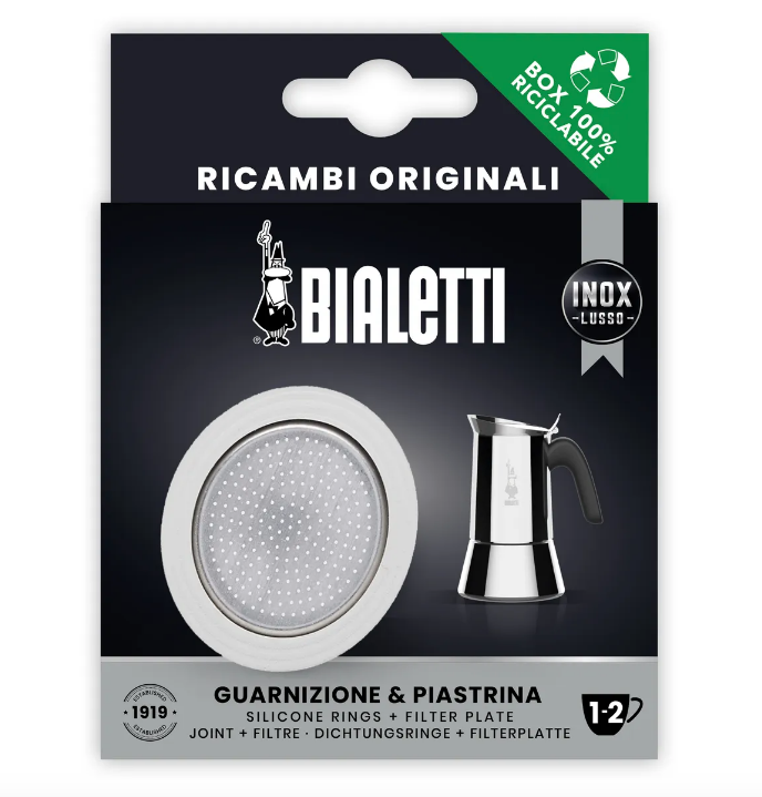 Запчастини для гейзерної кавоварки Bialetti із нержавіючої сталі на 1 або 2 порції
