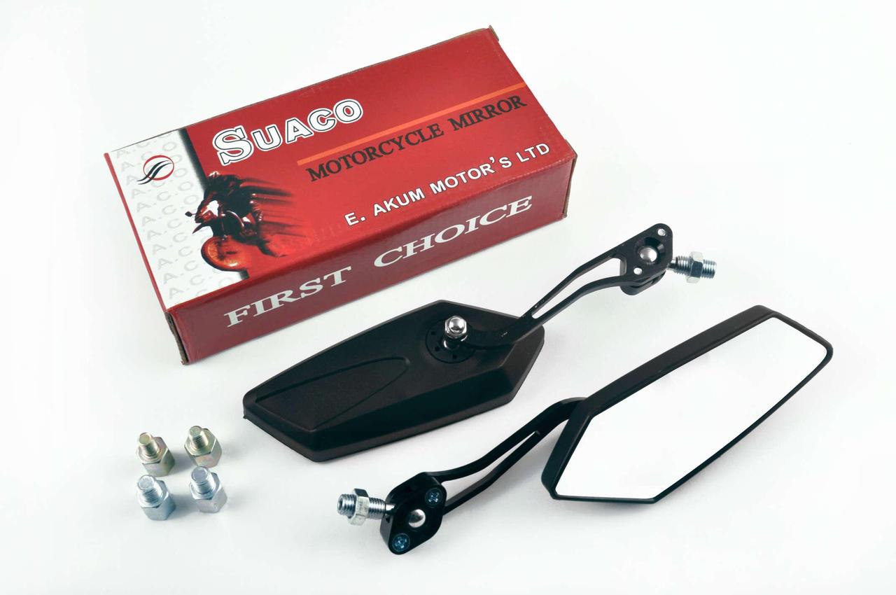 Дзеркала багатокутні mod:200, 8/10mm (чорні) SUACO