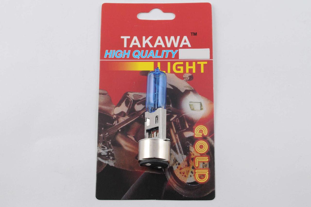 Лампа BA20D (2 вуса) 12V 35W/35W (супер біла) TAKAWA (mod:A)