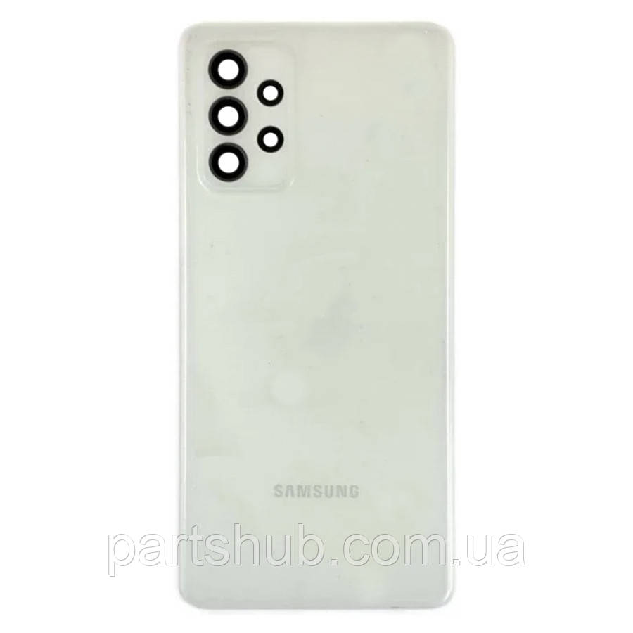 Задня кришка Samsung Galaxy A72 A725F, A72 5G A726B (біла оригінал Китай зі склом камери)